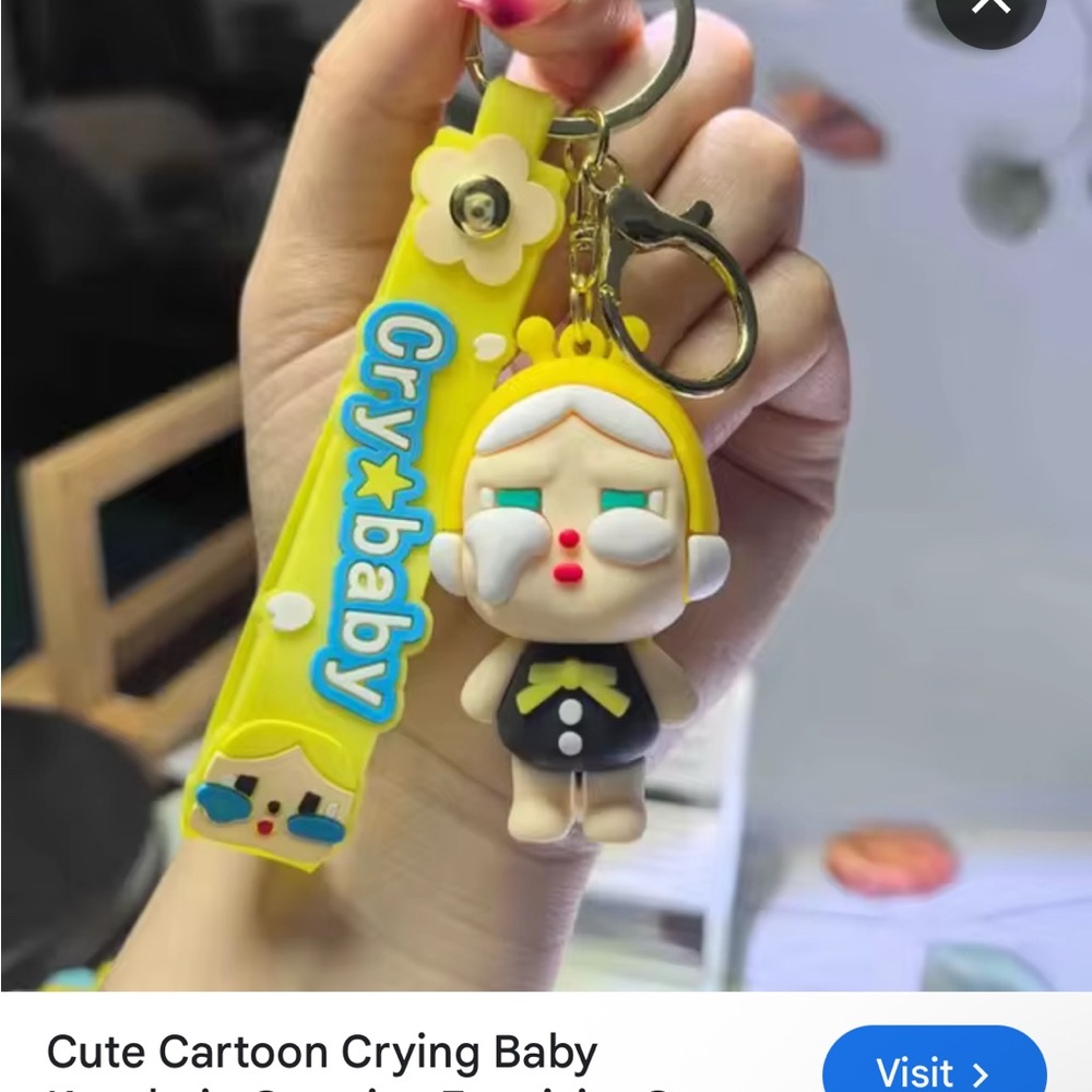 Cute Cartoon Crying Baby Keychain